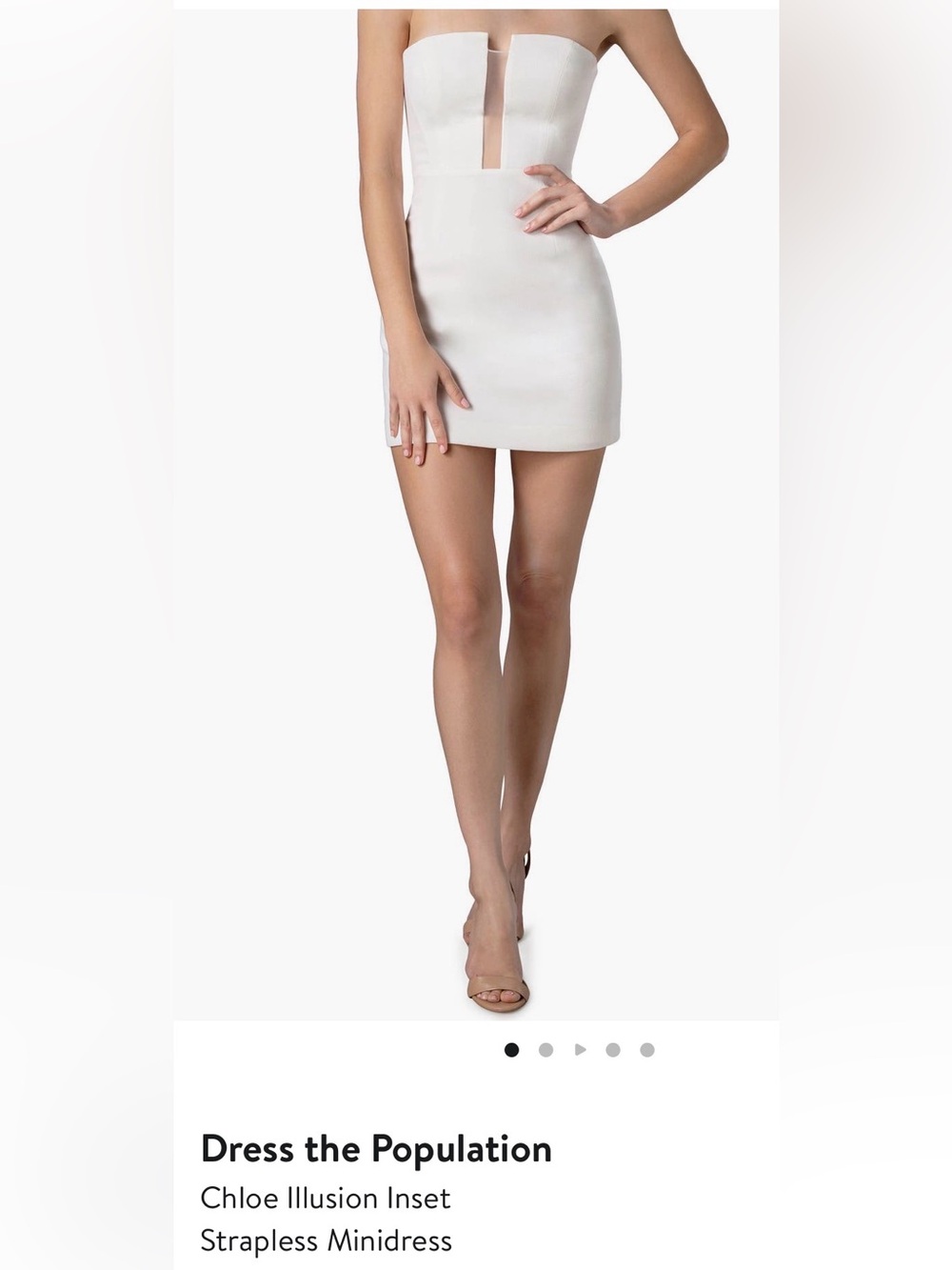 Dress The Population: Women’s White Mini dress